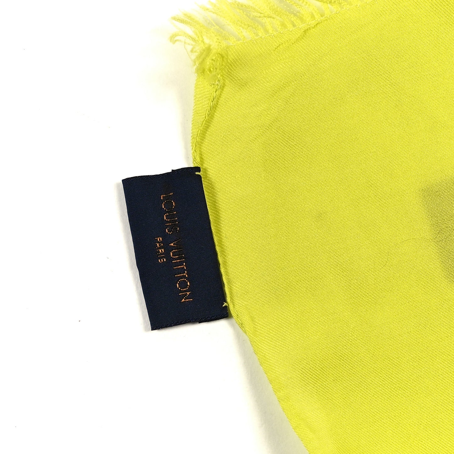 Cotton Silk Stole Fluo Yellow Grey