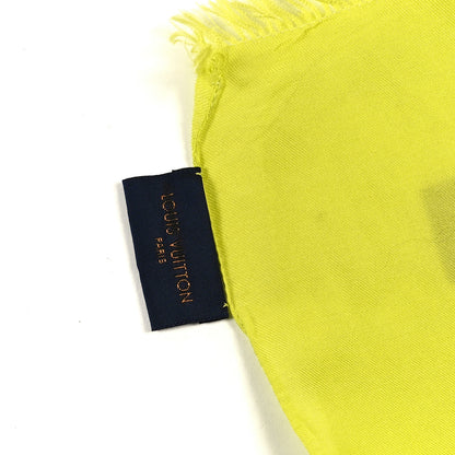 Louis Vuitton Cotton Silk Stole Fluo Yellow Grey 2 of 3