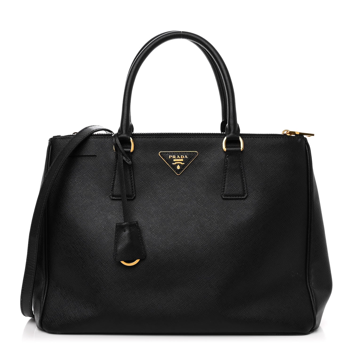 Prada Saffiano Medium Galleria Double Zip Tote Black 1 of 11
