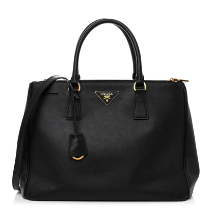 Prada Saffiano Medium Galleria Double Zip Tote Black 1 of 11