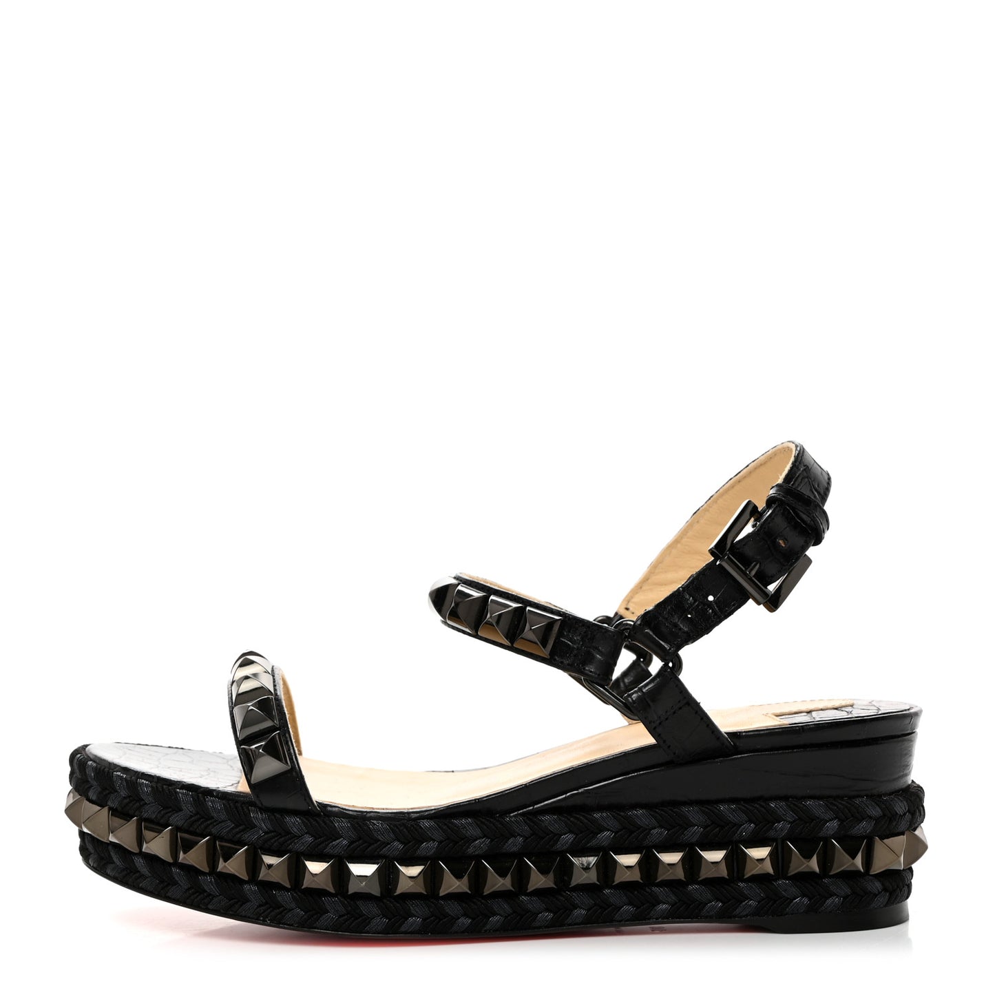 Alligator Rope Cataclou 60 Platform Sandals 35 Black