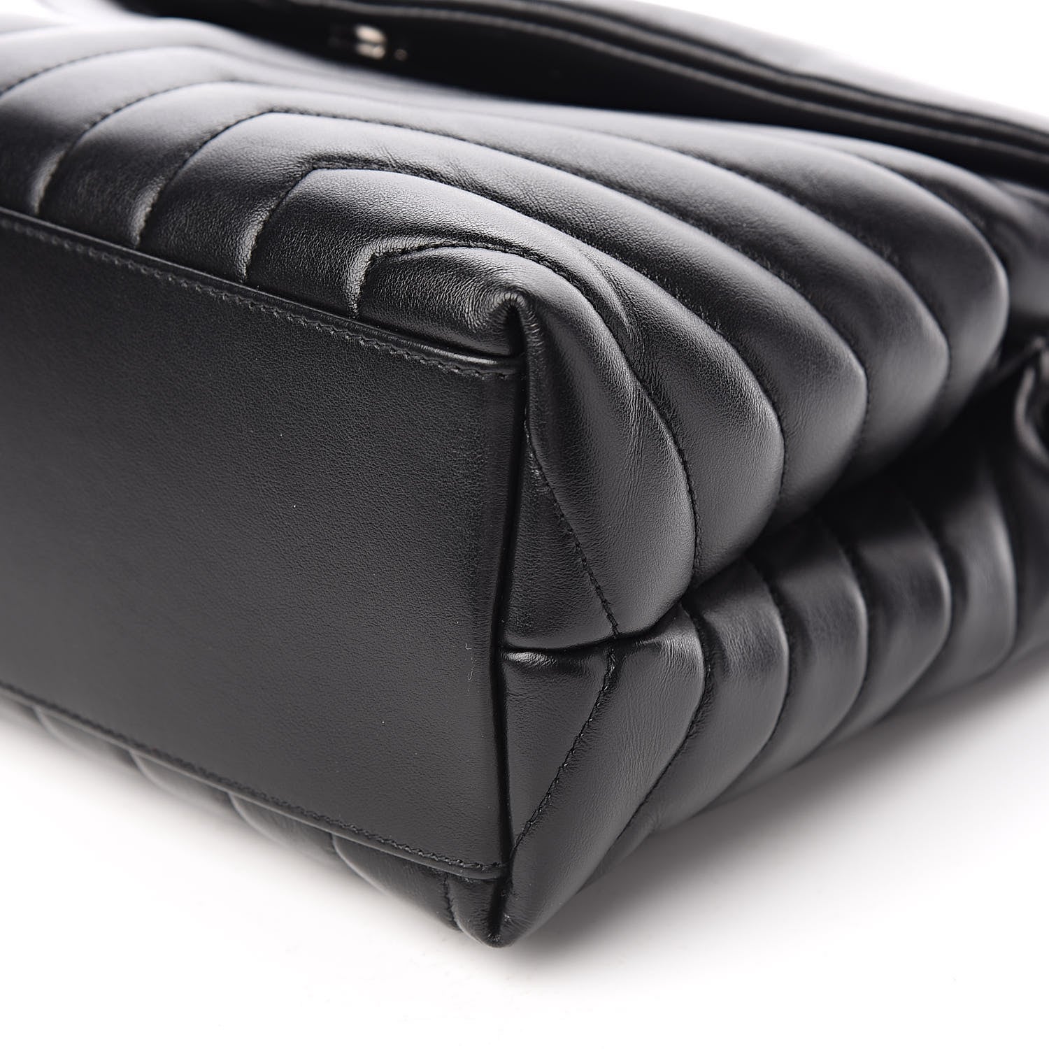Saint Laurent Calfskin Y Quilted Monogram Medium Loulou Chain Satchel Black 11 of 12