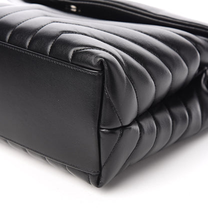 Saint Laurent Calfskin Y Quilted Monogram Medium Loulou Chain Satchel Black 11 of 12