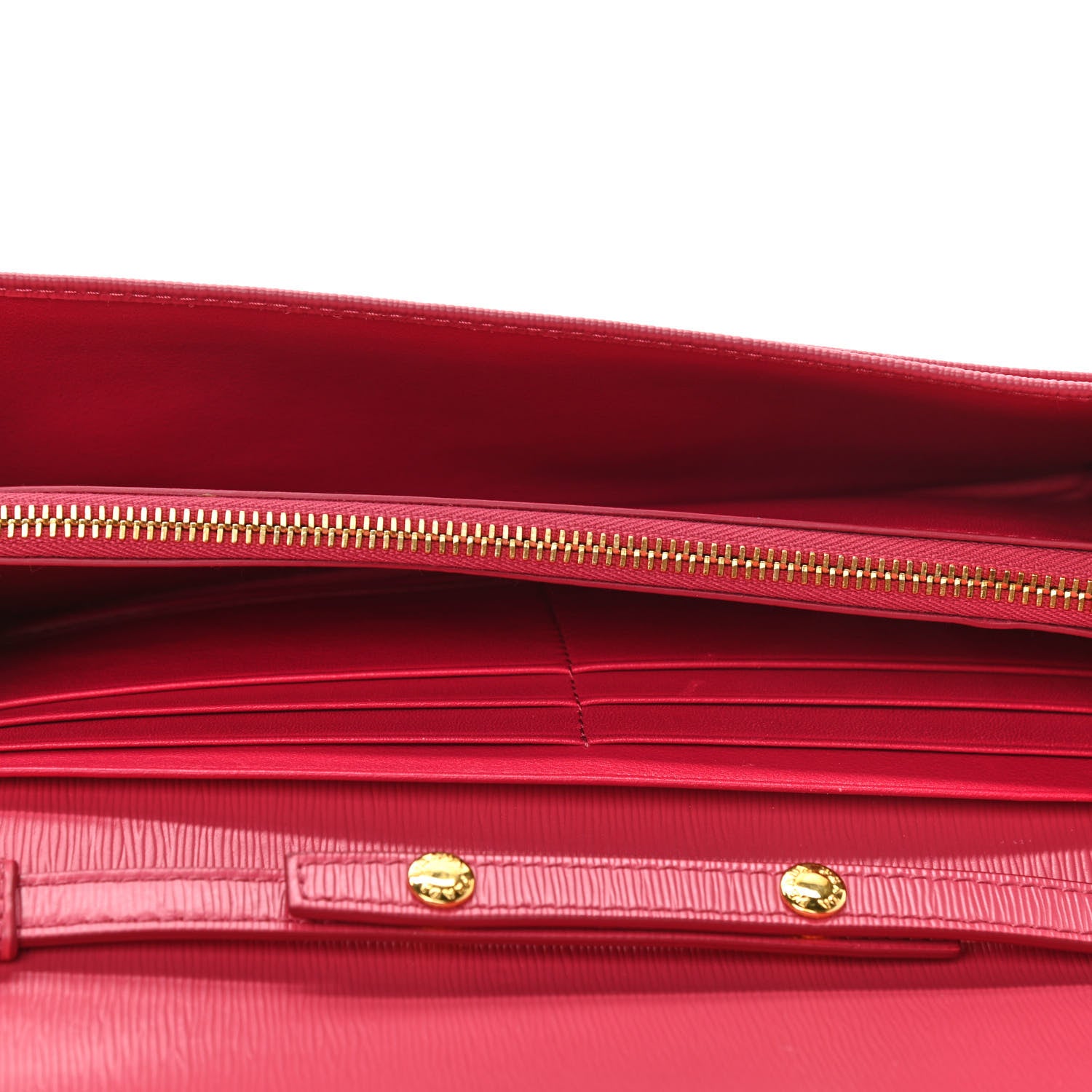 Prada Vitello Move Metal Oro Chain Wallet Peonia 5 of 11