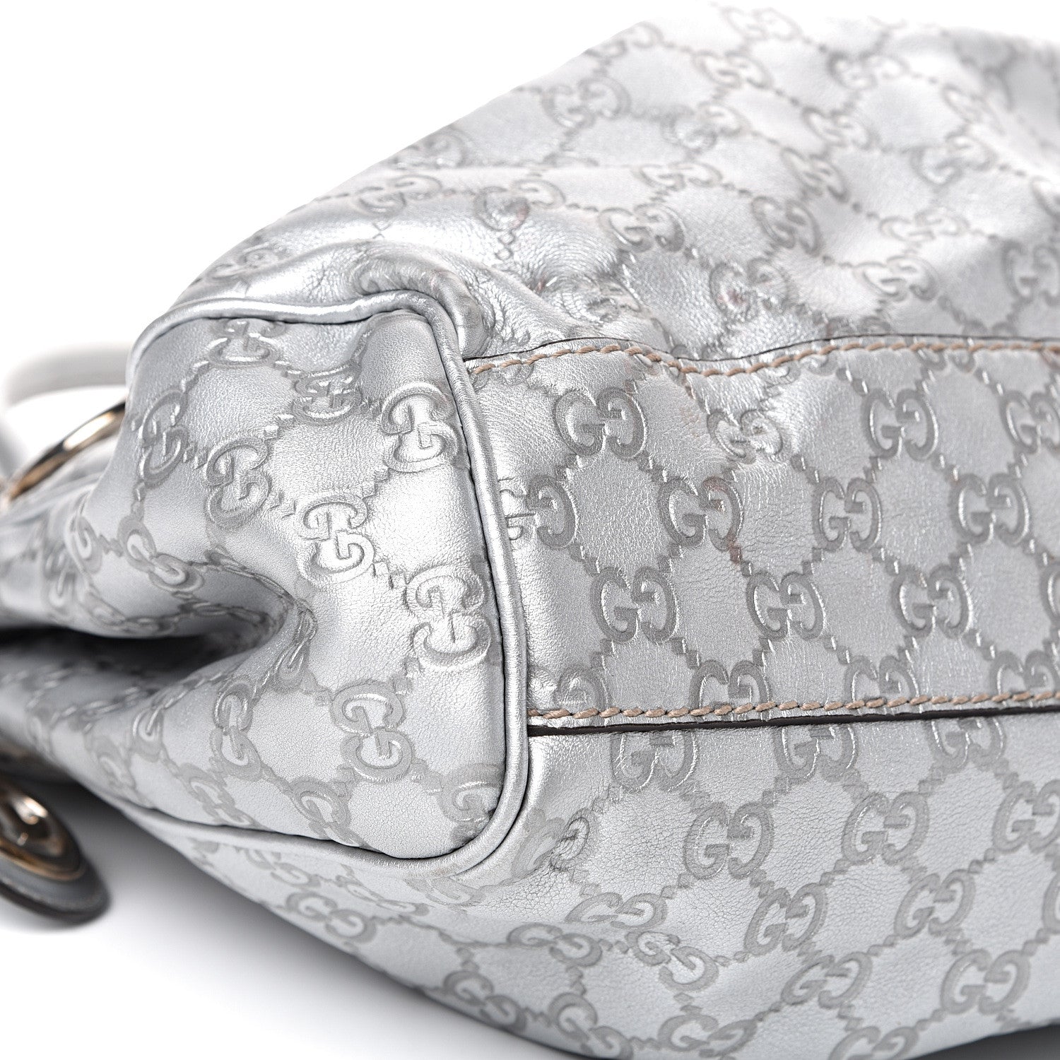 Gucci Guccissima Medium Sukey Tote Silver 8 of 11