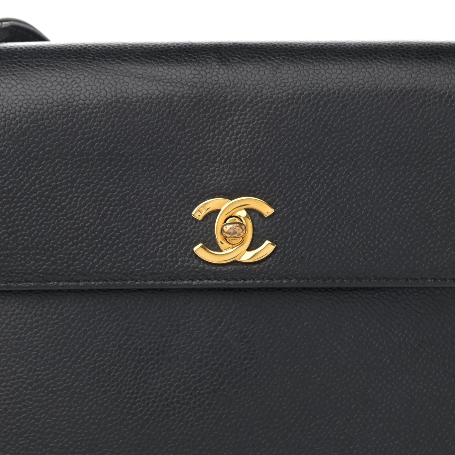 Caviar Flap Shoulder Bag Black