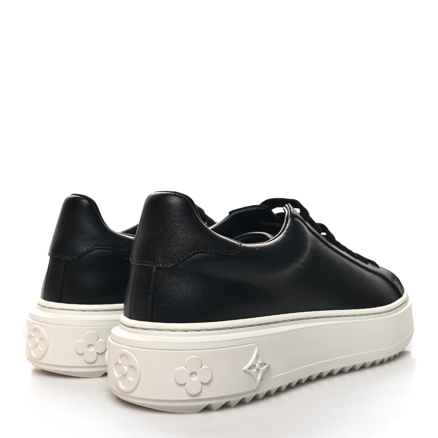Louis Vuitton Calfskin Time Out Sneakers 38 Black 4 of 9