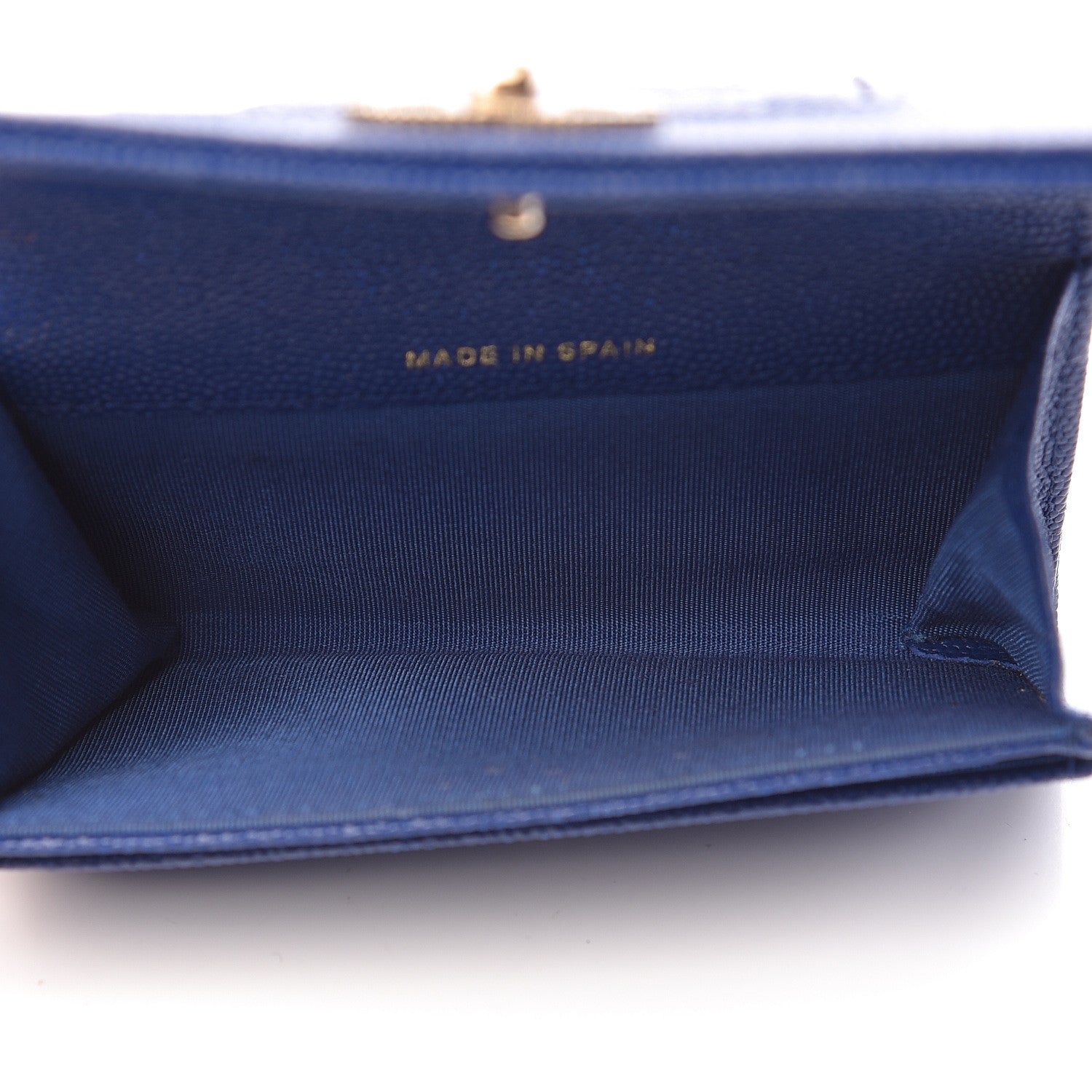 Chanel Caviar Quilted Vintage Mademoiselle Card Holder Dark Blue 4 of 11
