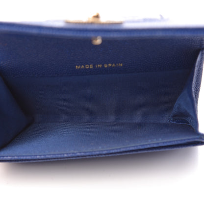 Chanel Caviar Quilted Vintage Mademoiselle Card Holder Dark Blue 4 of 11