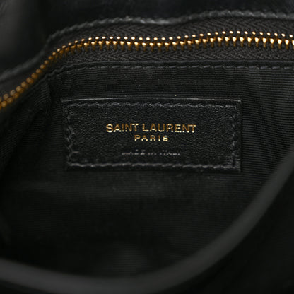Saint Laurent Calfskin Y Quilted Monogram Toy Loulou Crossbody Bag Black 6 of 10
