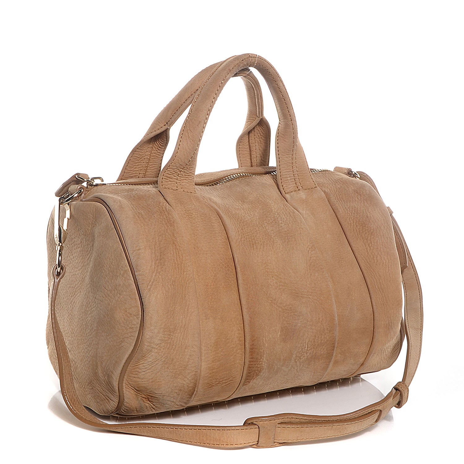 Alexander Wang Tumbled Nubuck Rocco Tan with Pale Gold Hardware 3 of 7
