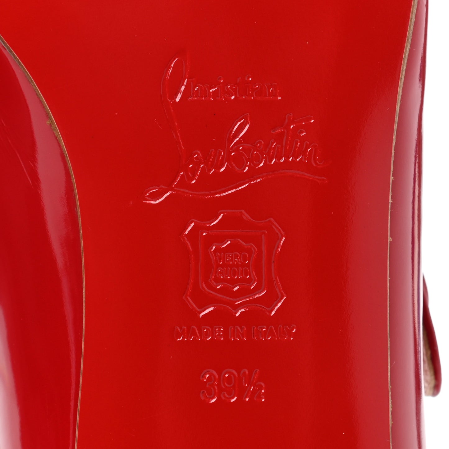 Patent Ioma Flat 39.5 Red Chic