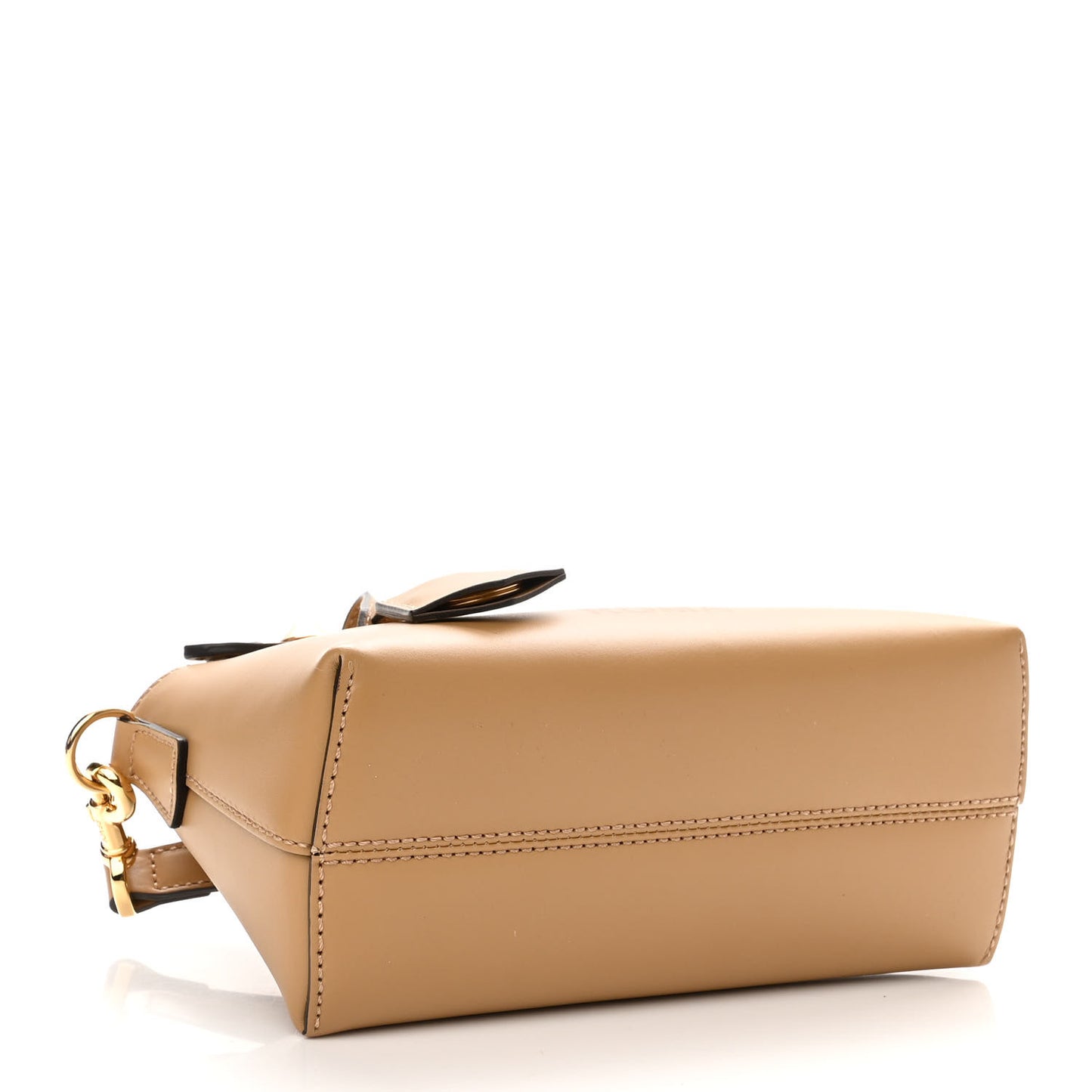 Vitello King Logo Embossed Mini By The Way Boston Bag Miele Scuro