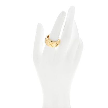 Chanel 18K Yellow Gold Large Coco Crush Ring 57 8 2 of 6