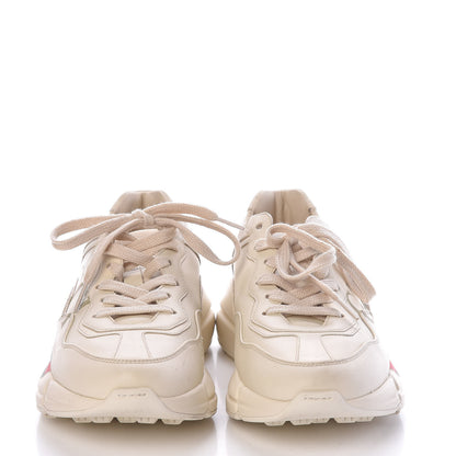 Gucci Calfskin Logo Womens Rhyton Sneakers 37.5 Ivory 2 of 7