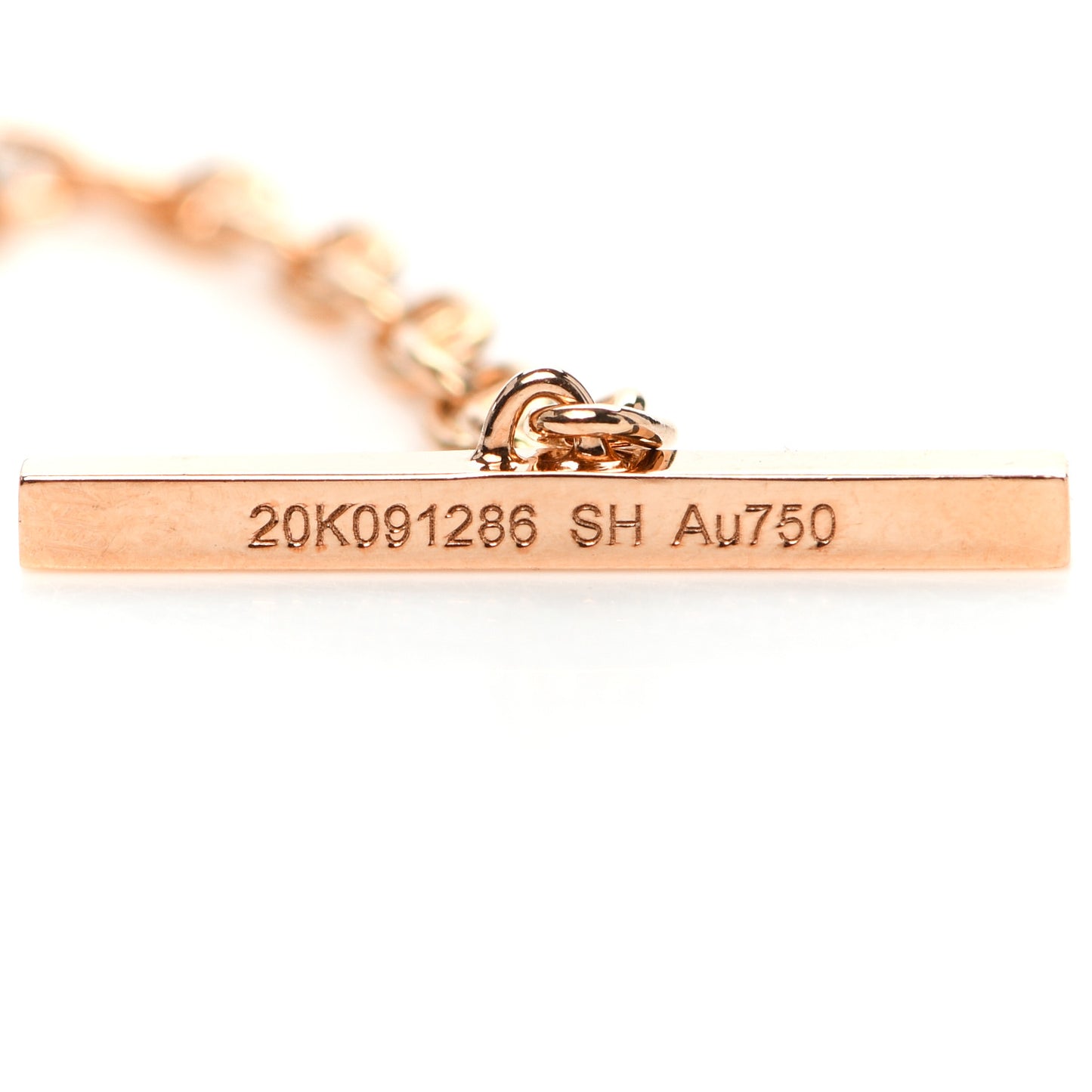 18K Rose Gold Diamond Chaine d'Ancre Verso Bracelet SH