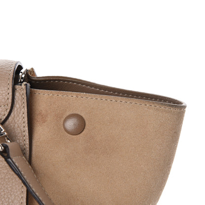 Celine Drummed Calfskin Suede Small Trapeze Dune 11 of 13