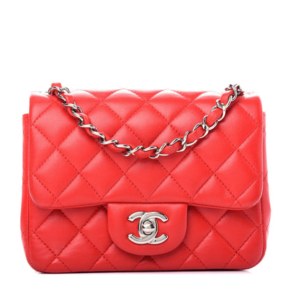 Chanel Lambskin Quilted Mini Square Flap Red 1 of 12