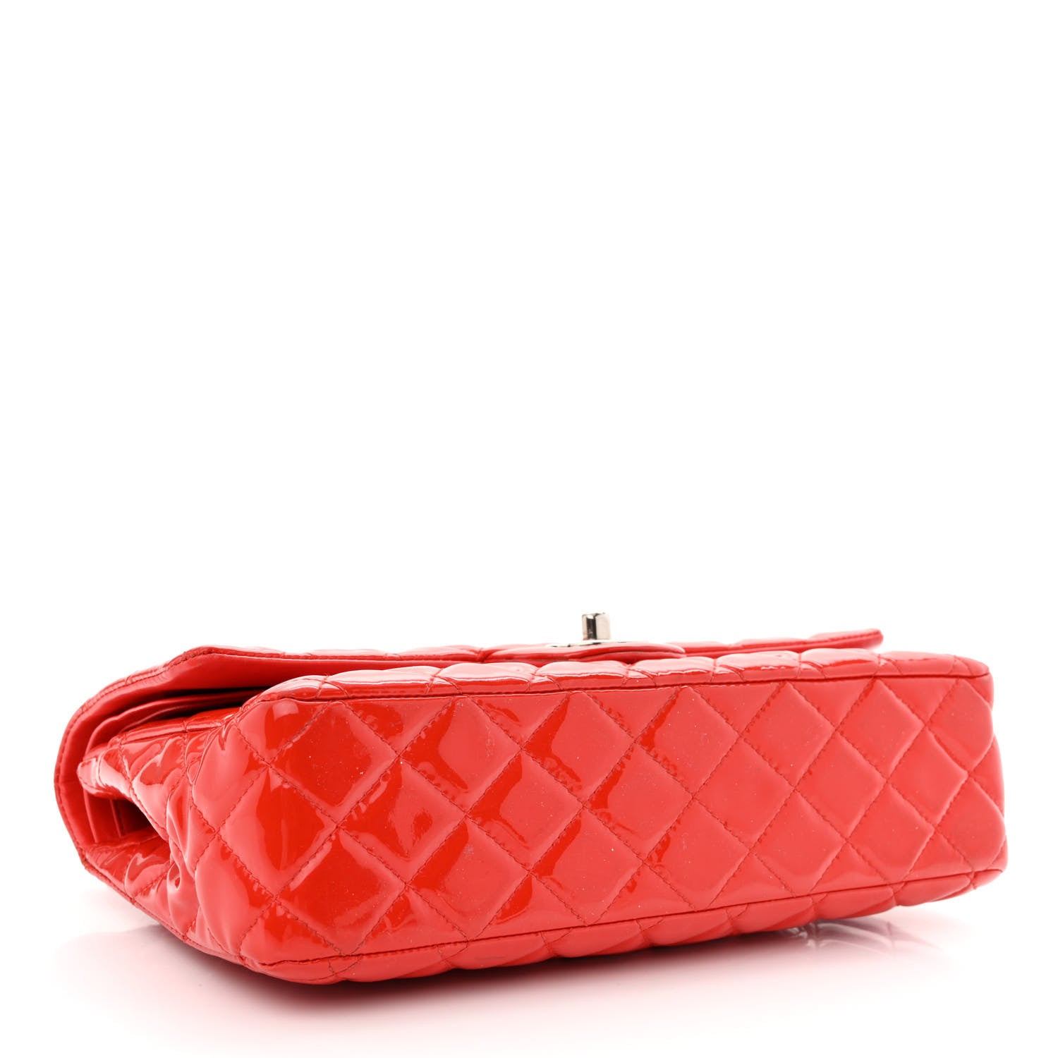 Chanel Patent Calfskin Quilted Medium Double Flap Red 4 of 18