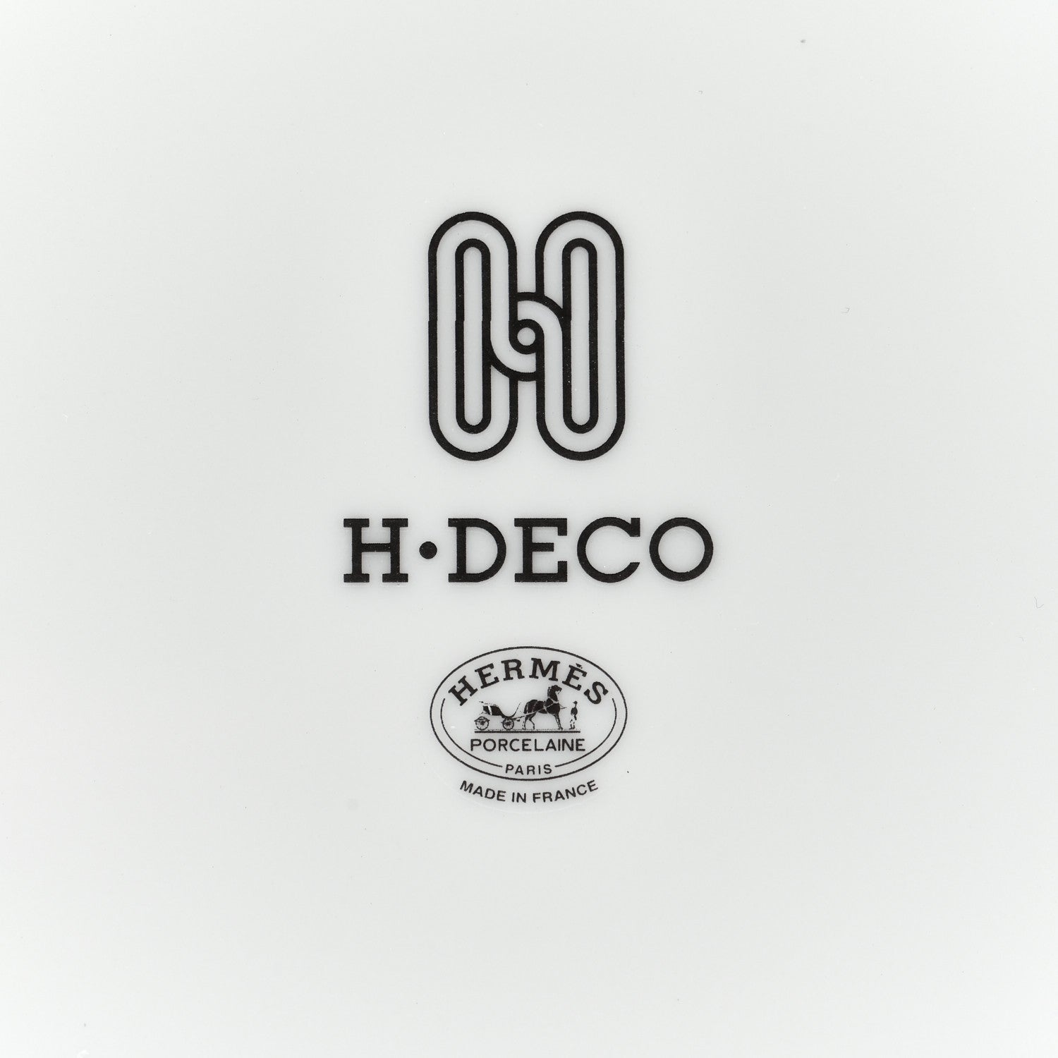 Hermes Porcelain H Deco Dinner Plate Set of 2 Black White 4 of 5