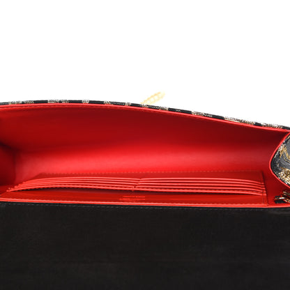 Christian Louboutin Metallic Fabric Leopard Print Vero Dodat Clutch 7 of 8
