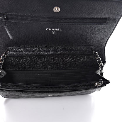 Chanel Caviar Quilted Wallet On Chain WOC Black 5 of 12