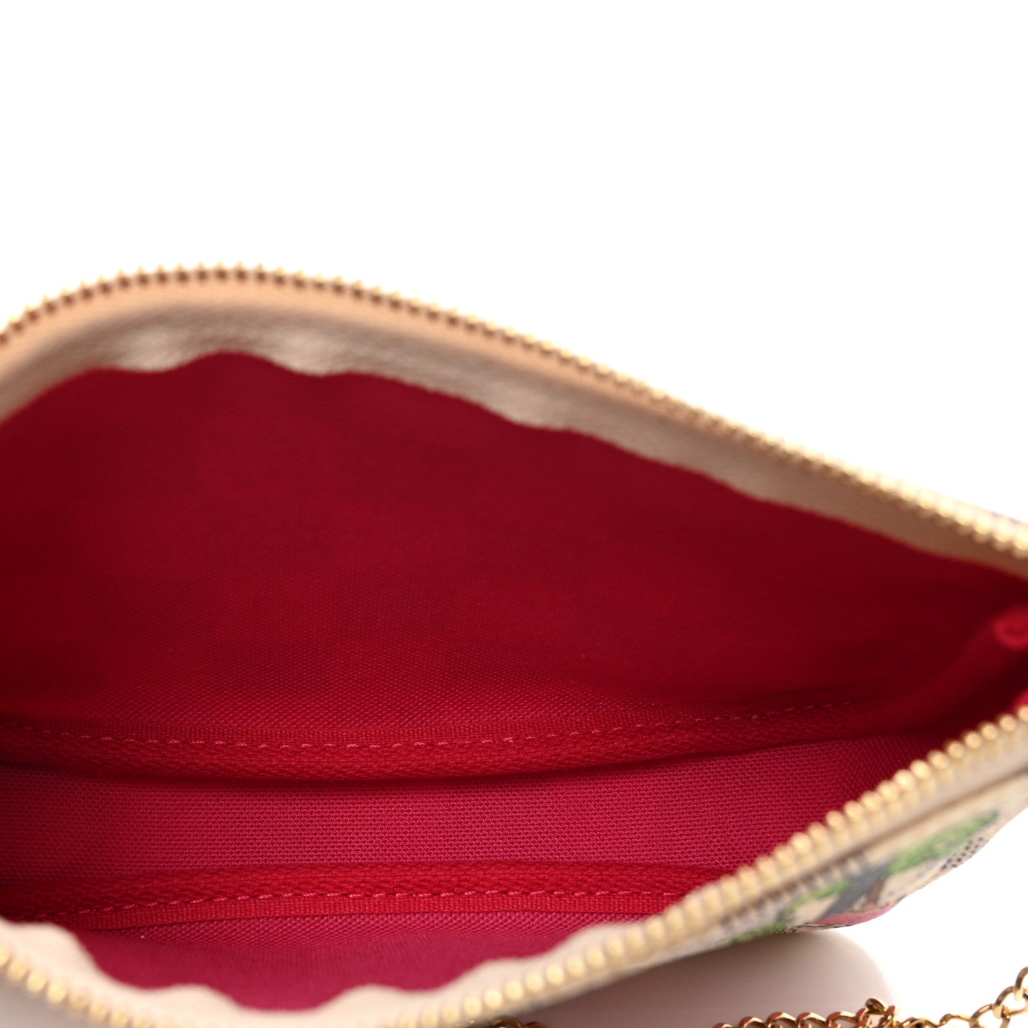 Louis Vuitton Damier Azur 2021 Christmas Animation Hollywood Mini Pochette Accessories Fuchsia 5 of 8