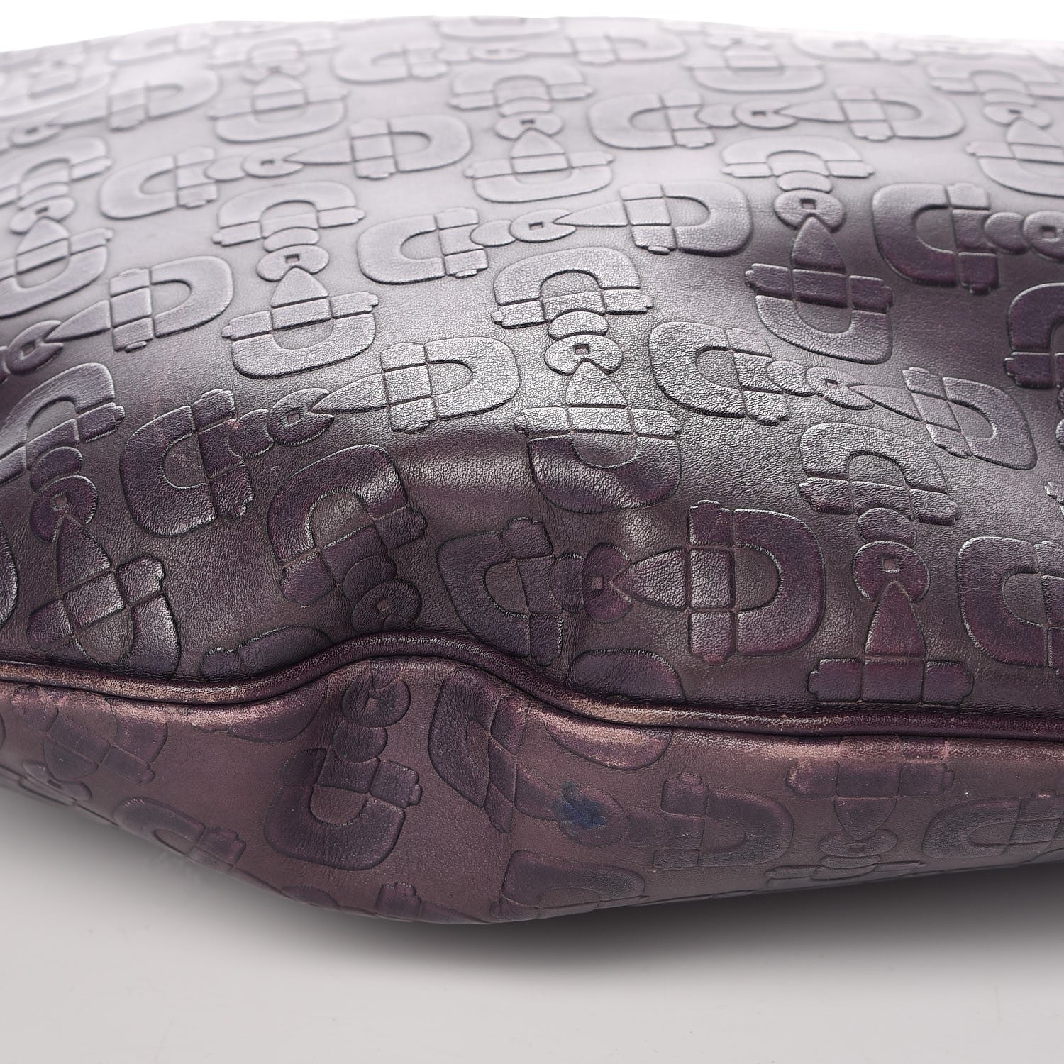 Gucci Calfskin Horsebit Embossed Glam Hobo Purple 13 of 16