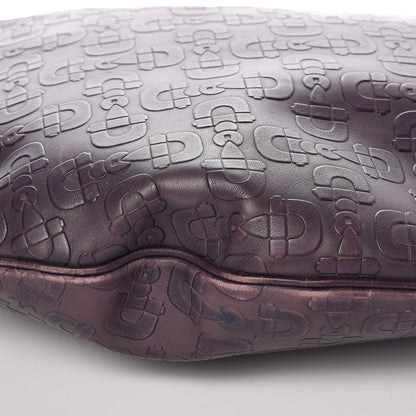Gucci Calfskin Horsebit Embossed Glam Hobo Purple 13 of 16
