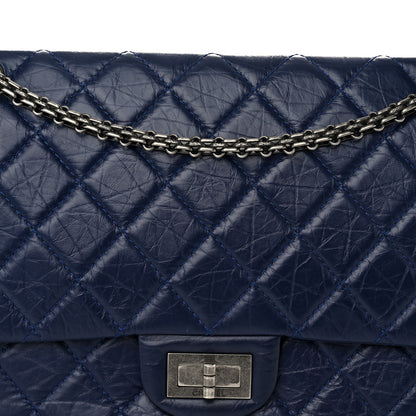 Chanel Aged Calfskin Quilted 2.55 Reissue 227 Flap Dark Blue 8 of 10