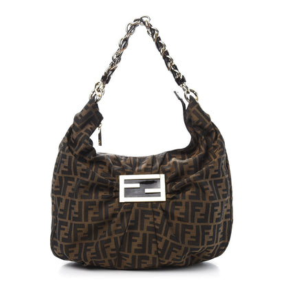 Fendi Zucca Patent Mia Hobo Tobacco 1 of 12