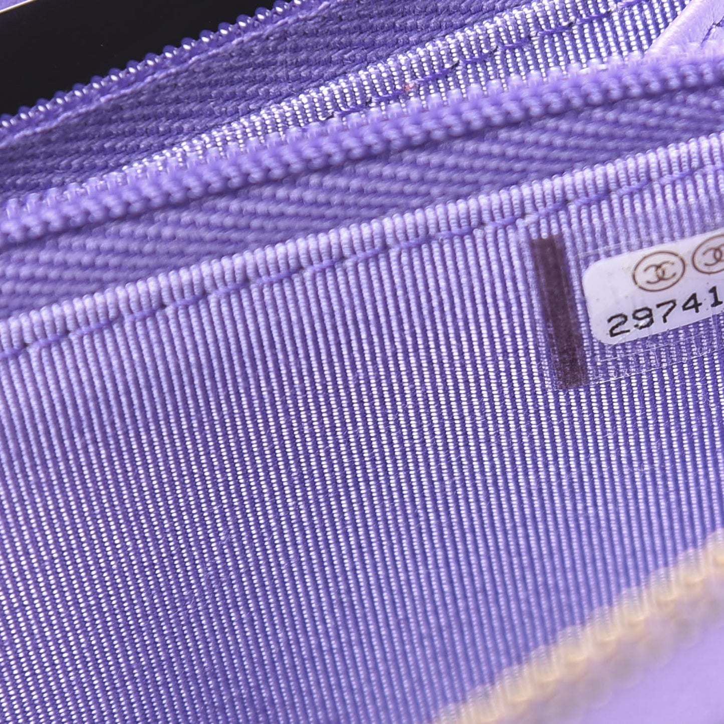 Caviar Quilted Large Gusset Zip Around Wallet Purple