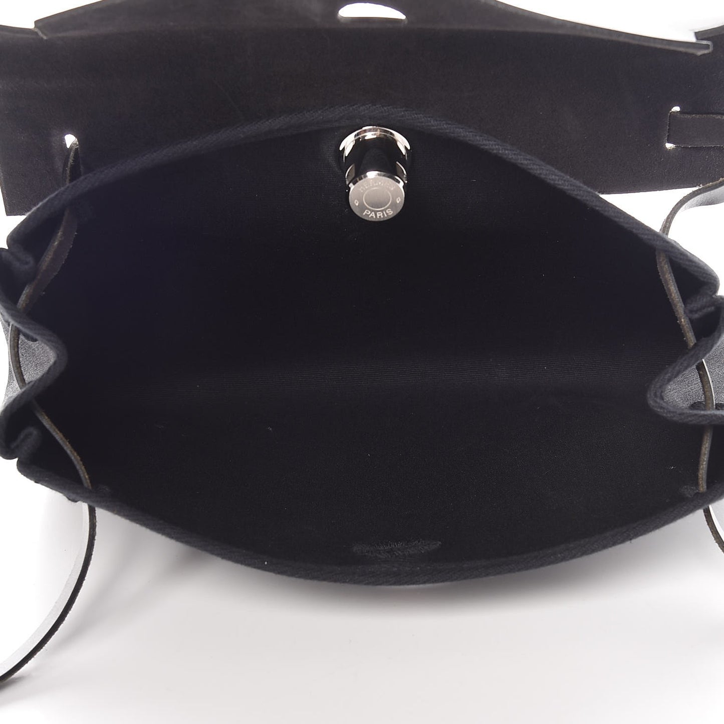 Toile Vache Calfskin Herbag Clutch Black