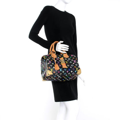Louis Vuitton Monogram Multicolor Speedy 30 Black 2 of 6