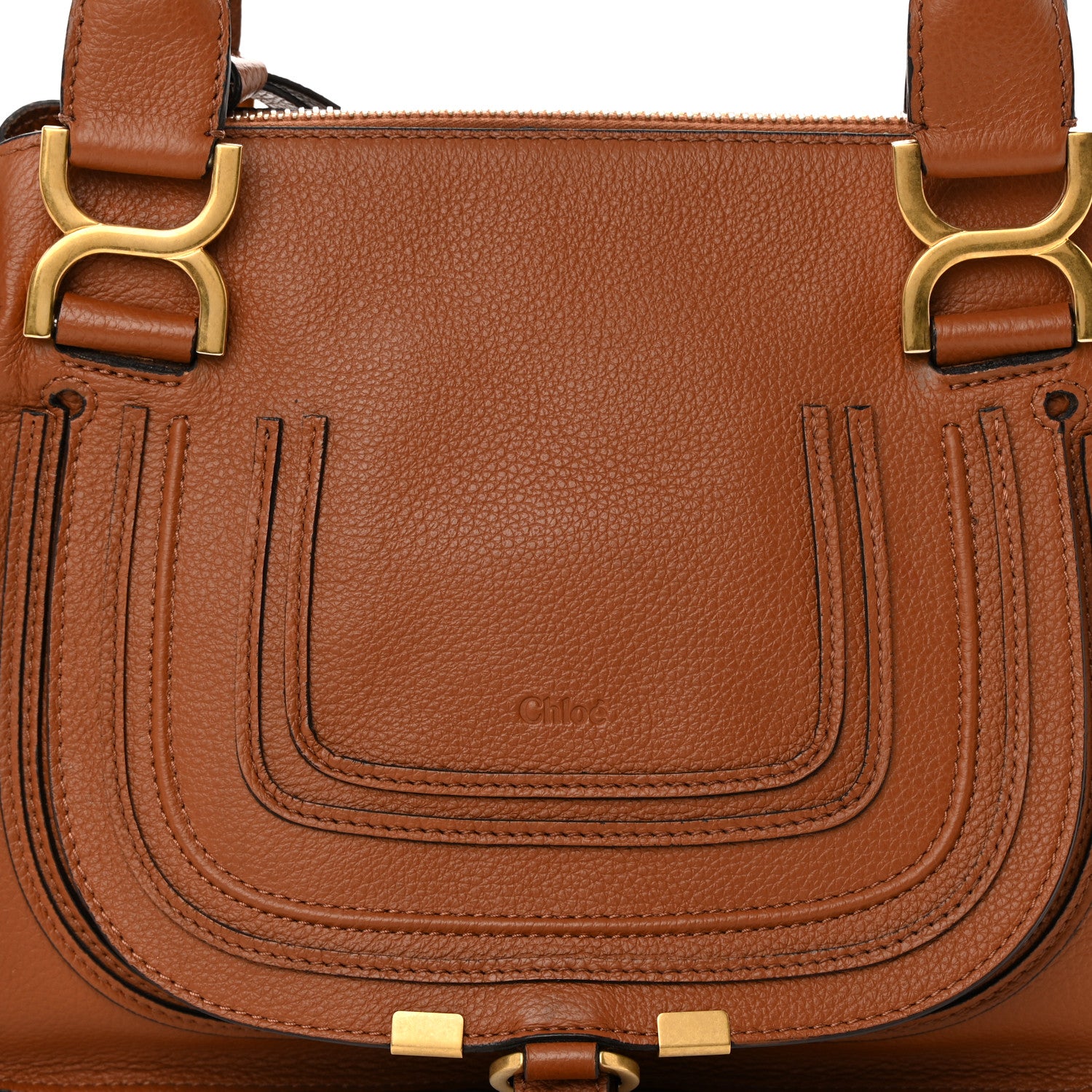 Chloe Calfskin Small Marcie Satchel Tan 8 of 17