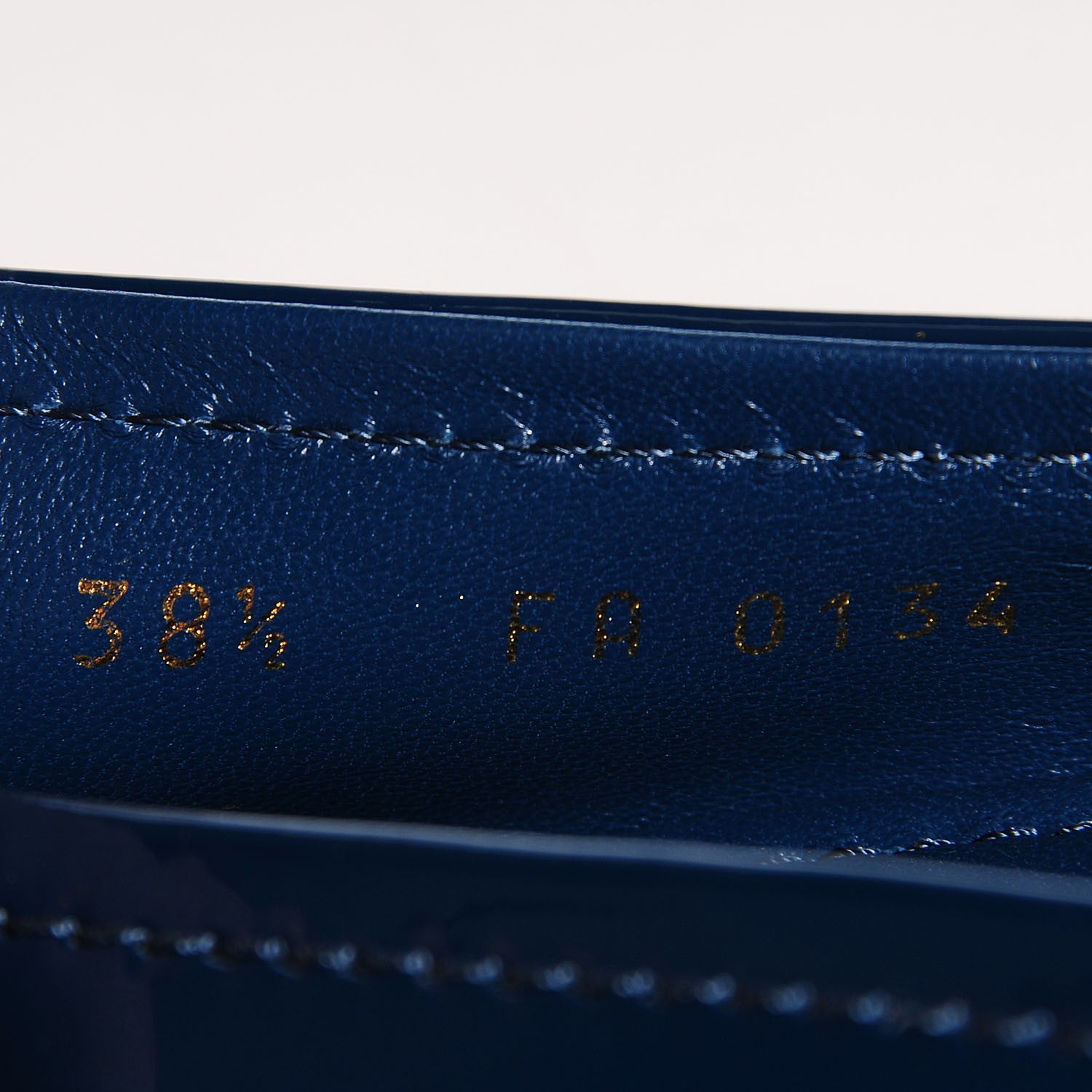 Louis Vuitton Patent Calfskin Oxford Ballerina Flats 38.5 Blue 7 of 7