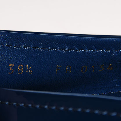 Louis Vuitton Patent Calfskin Oxford Ballerina Flats 38.5 Blue 7 of 7