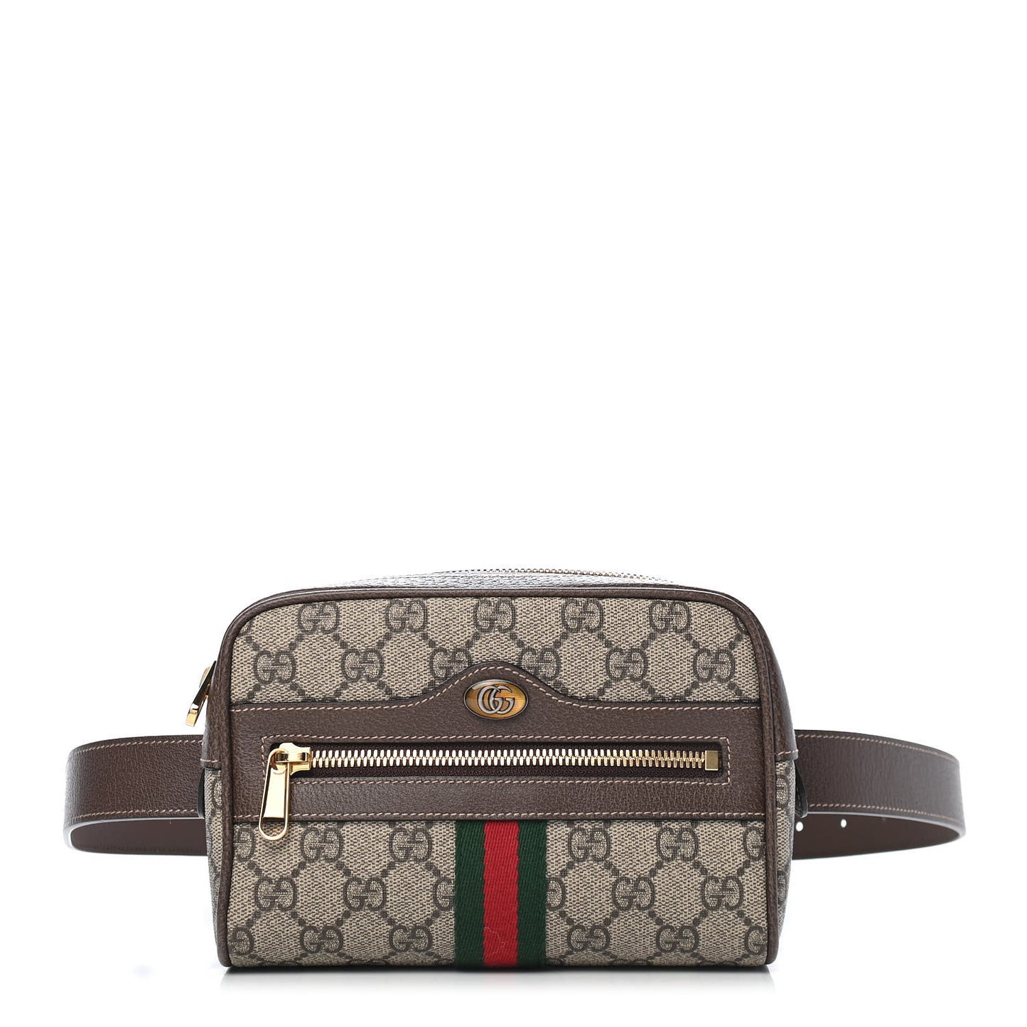 GG Supreme Monogram Small Ophidia Belt Bag 95 38 Dark Brown