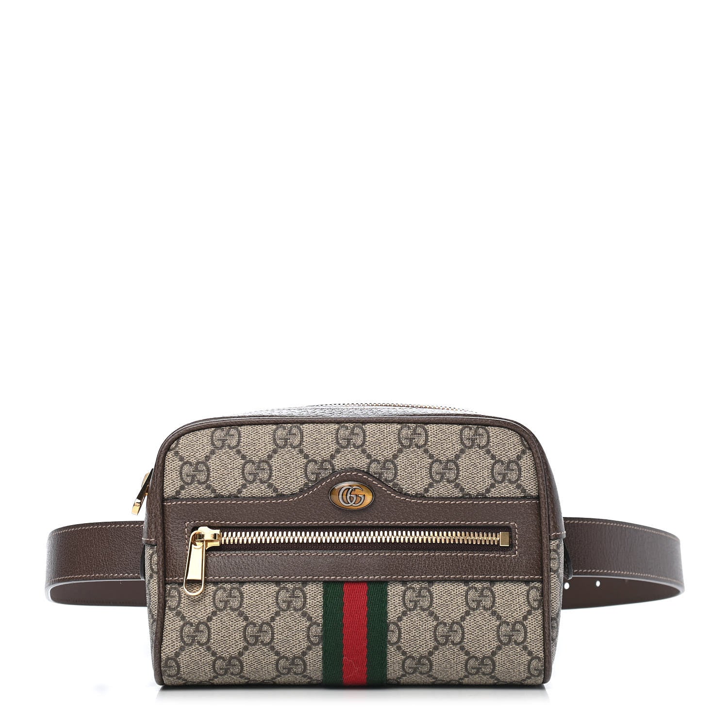 Gucci GG Supreme Monogram Small Ophidia Belt Bag 95 38 Dark Brown 1 of 9