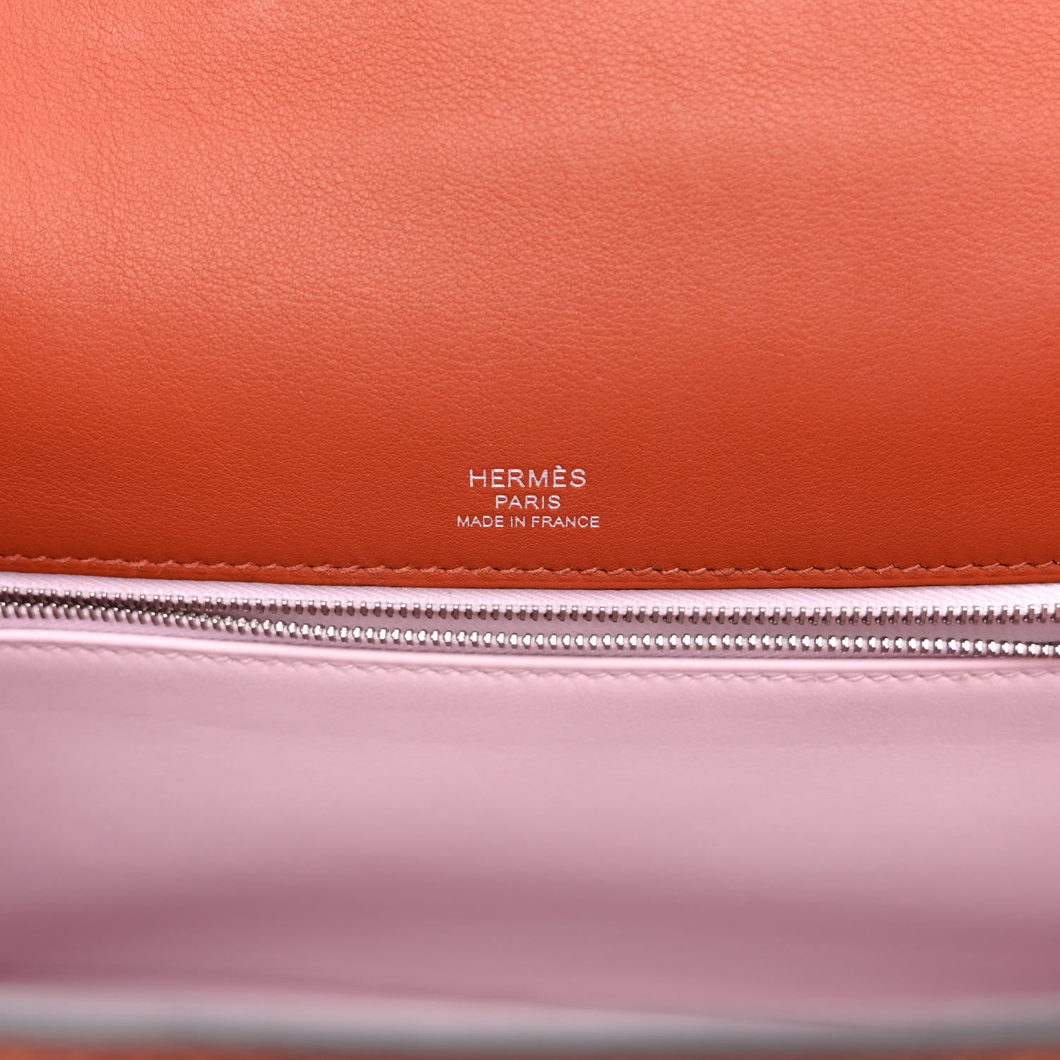 Hermes Toile Swift Verso Kelly Sellier 28 Cuivre Mauve Pale 6 of 12