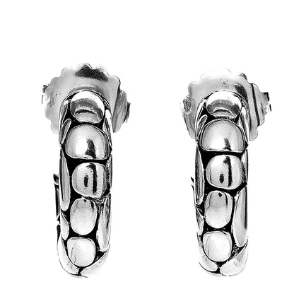 John Hardy Sterling Silver Small Kali Pebble Hoop Earrings 1 of 5