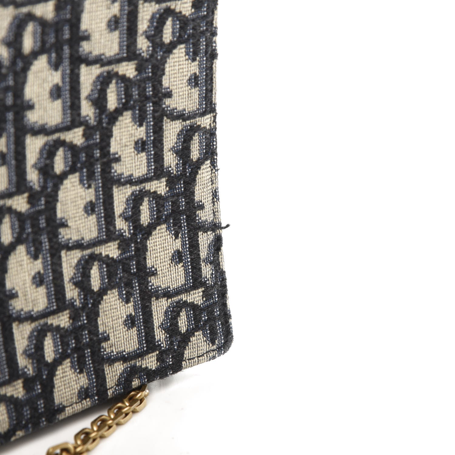 Christian Dior Oblique Saddle Chain Pouch Blue 11 of 12