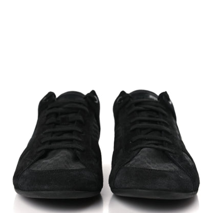 Louis Vuitton Suede Mini Damier Vibes Sneakers 8.5 Black 2 of 7