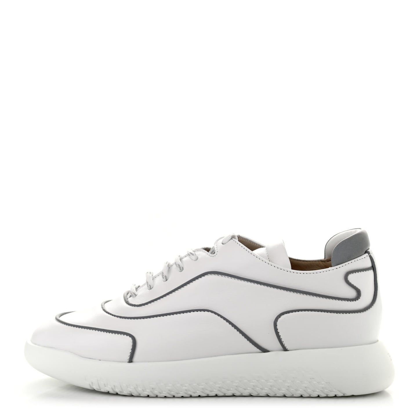 Calfskin Reflective Volte Sneakers 37.5 White Gris