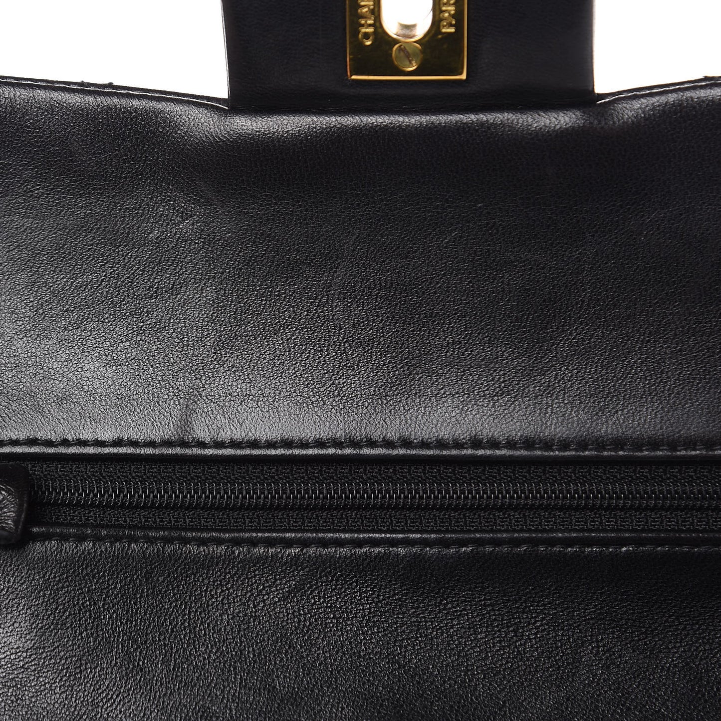 Lambskin Quilted Small Double Flap Black