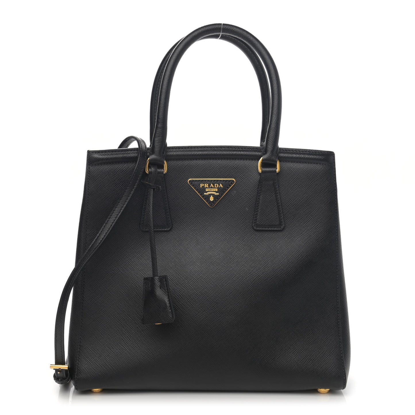 Saffiano Lux Small Parabole Tote Black
