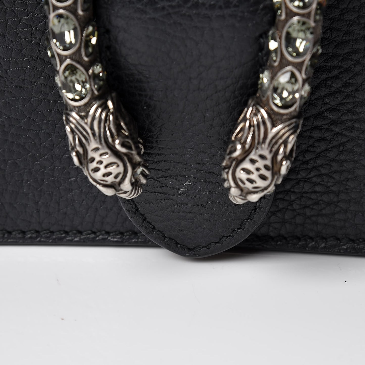 Pebbled Calfskin Small Dionysus Shoulder Bag Black