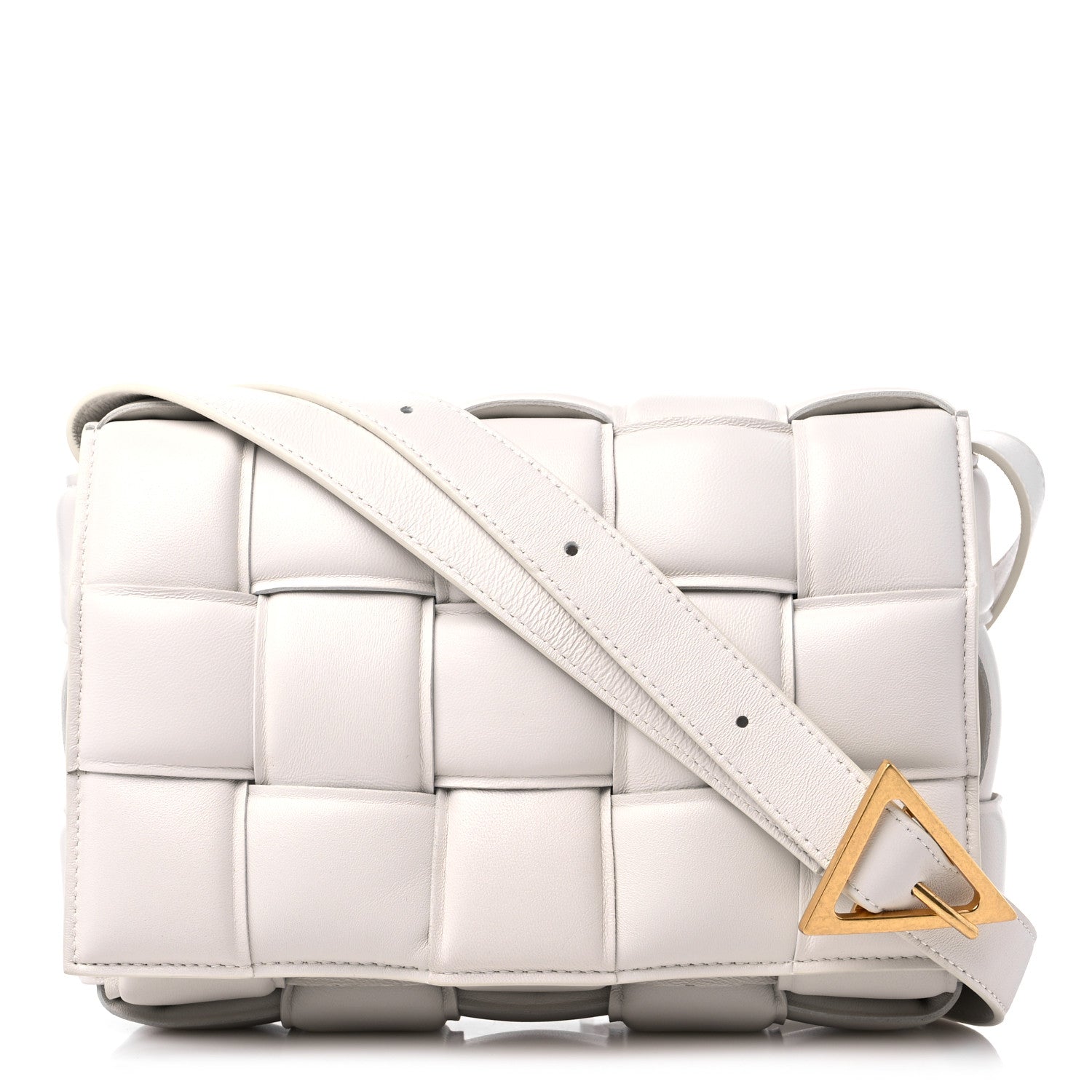 Bottega Veneta Nappa Maxi Intreccio Padded Cassette Crossbody Bag Chalk 1 of 8
