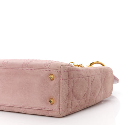 Christian Dior Suede Cannage Mini Lady Dior Pink 10 of 10