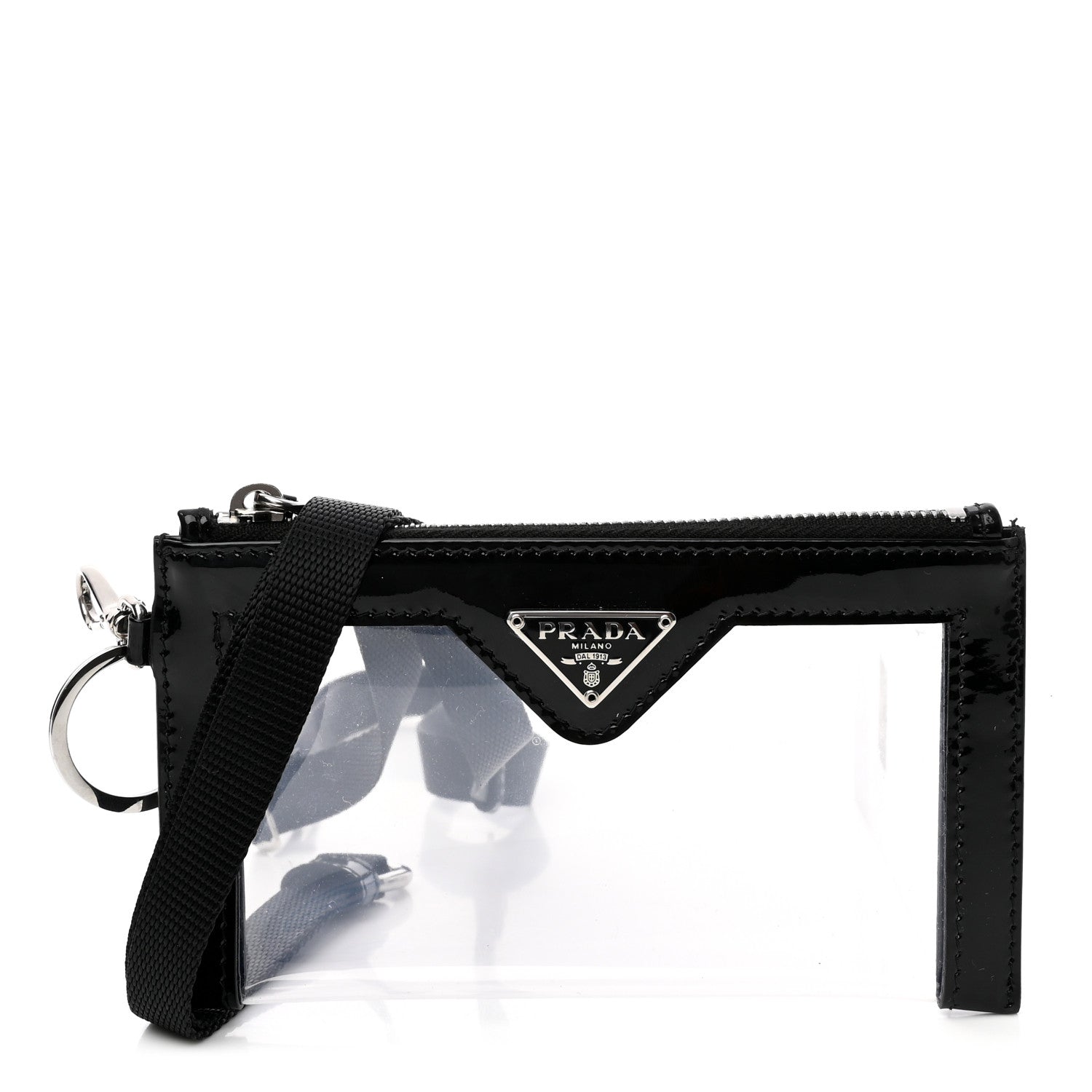 Prada Vernice PVC Card Holder Black 1 of 7
